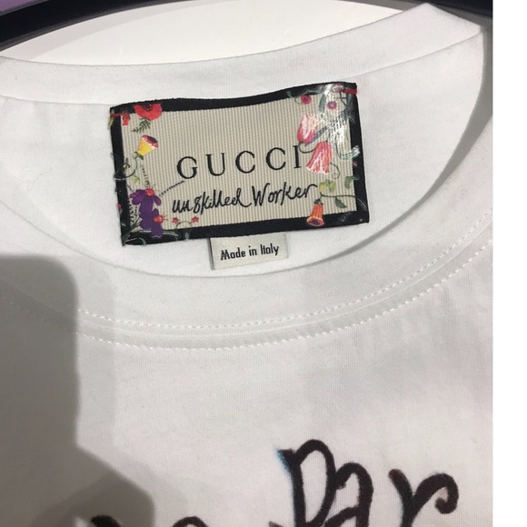 gucci original laveugle d’armour unskilled workers collaboration t-shirt, size s - Picture 3 of 3